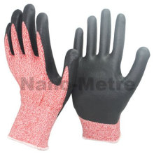 NMSAFETY ventes chaudes PU anti-coupe niveau 5 gants de sécurité